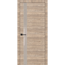 Дверь межкомнатная Леском ГрандРоял-2 Вяз каньон, стекло коричневое, кромка